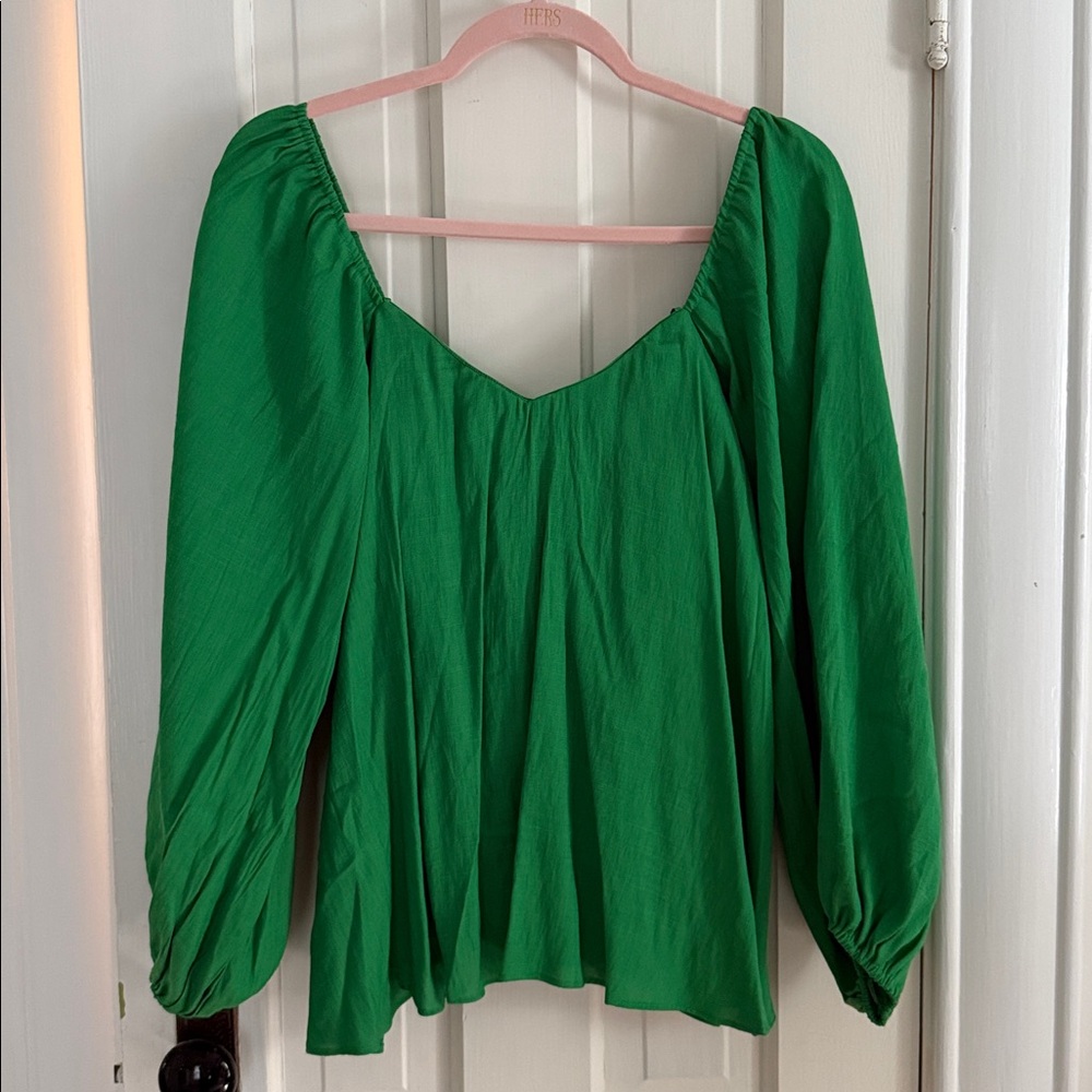 Tuckernuck Pomander Place Green Blouse